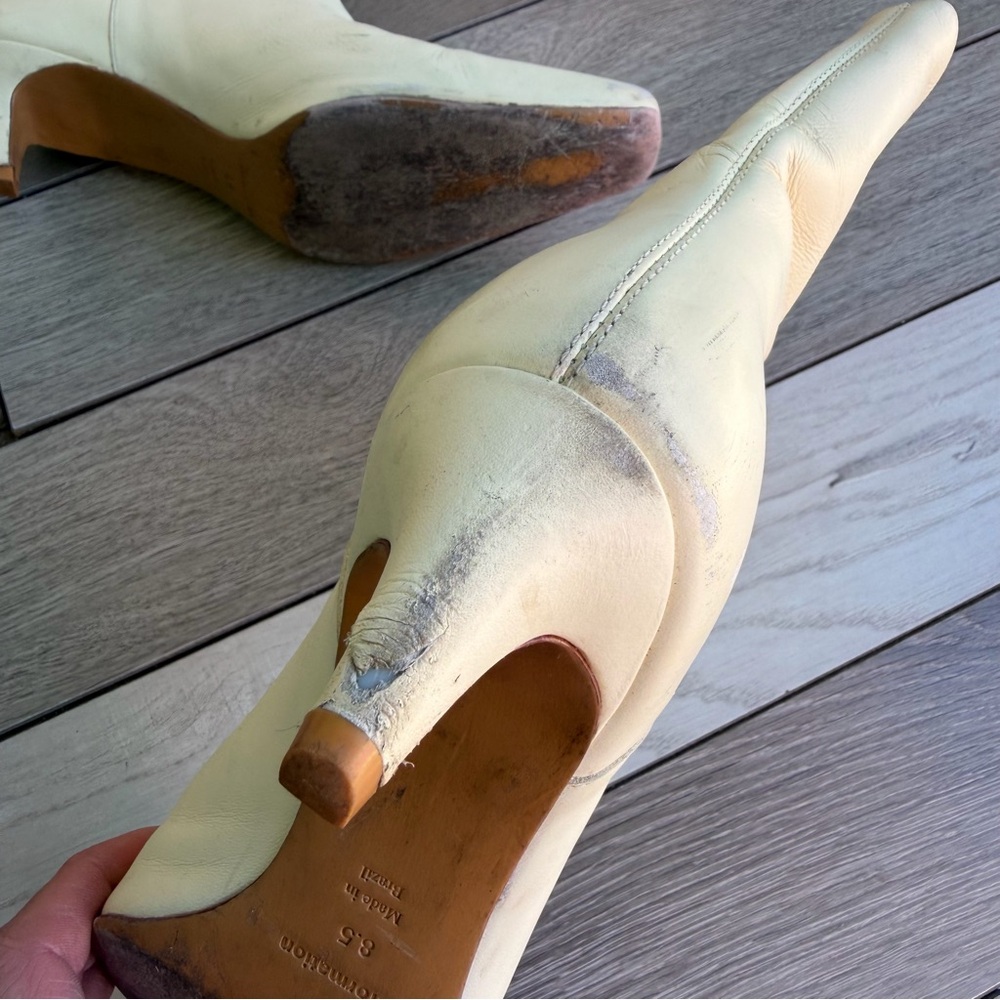 Reformation Ramona Cream Ankle Booties - Picture 5 of 12